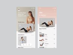 the app is designed to look like it has an image of a woman doing yoga