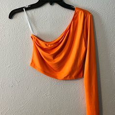 Shein Bright Orange One-Shoulder Cropped Top. Size Medium. Never Worn! Pet And Smoke Free Home. Will Accept Reasonable Offers! One Shoulder Crop Top For Summer Nights, One-shoulder Crop Top For Night Out In Summer, One-shoulder Crop Top For Summer Night Out, One Shoulder Crop Top For Night Out In Summer, Summer Party Off-shoulder Top With Asymmetrical Neckline, Spring Party One Shoulder Crop Top, Summer Party Cropped One Shoulder Top, Orange Off-shoulder Top For Spring, Orange Crop Top For Spring Party