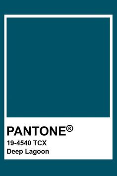 pantone's deep lagoon blue color is shown with the text, ` 940 tcx deep lagoon '