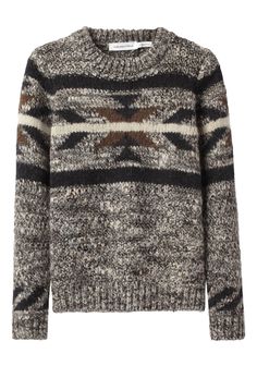 in love . . . . // Étoile Isabel Marant // Ouda Knit Knitwear Inspiration, Geometric Knit, Long Sleeve Jumper, Pattern Sweater, Chunky Knits Sweater, Mode Vintage, Printed Sweater, Knitting Inspiration, Shirt Pattern