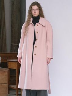 Composition : (Shell) BLACK - WOOL 100%, LIGHT PINK - WOOL 90% NYLON 10% (Lining) POLY 100%Color : CHARCOAL_S,CHARCOAL_M,LIGHT PINK_S,LIGHT PINK_MCountry of Origin : China Mac Coat, Black Wool, Light Pink, Mac, Composition, Jackets & Coats, Sketch, China, Wool