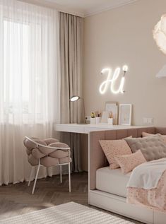 Você sonha ter um quarto com penteadeira? Então confira nossas dicas para organizar seu quarto com muito estilo e ter a penteadeira perfeita! Redecorate Bedroom, Bed Desk, Room Design Bedroom, Small Room Bedroom, Room Inspiration Bedroom