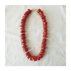 Beautiful Large red coral necklace  Weight: 370g  Size:  585mm length estimate Beads: 20mm estimate 9ct Gold plated clasp  Please note that all of our stones are natural stones and have natural inclusions/ flaws as you can see in the photos.  ---  Have a read about our story. It all started 30 years ago collecting and making my own jewellery and now its a family business with my 3 children. We named the business Ivy and Co after my mother Ivy, the 'and Co.' part refers to our family.  Ivy was a Red Coral Beaded Necklaces With Large Beads, Formal Red Coral Beaded Necklace, Red Coral Necklace With Natural Stones, Red Coral Hand-strung Necklace, Red Coral Beads, Red Coral Necklace, Coral Necklace, Our Story, My Mother