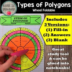 a hand holding a marker over a piece of paper with the words types of polygons on it