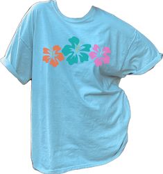 Hibiscus Shirt, Coconut Girl Aesthetic, Y2k Tops, Aesthetic T Shirts, Coconut Girl, Hibiscus Flower, Beach Shirt, Flower Shirt, Summer Tee