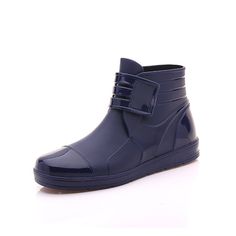 Material: Synthetic, Rubber • Type: Boots, Solid, Buckle Strap, Rainboots • Boot Height: Ankle • Heel Height: Flat (≤1cm) • Toe Shape: Round Toe • Material: Rubber, Rubber, Rubber Rainy Weather Ankle Boots, Waterproof Round Toe Boots For Rainy Season, Outdoor Ankle Boots For Rainy Season, Ankle Boots For Rainy Weather In Fall, Ankle Boots For Rainy Weather And Fall, Casual Ankle Boots For Rainy Season, Blue Waterproof Boots For Rainy Weather, Blue Weatherproof Boots For Rainy Weather, Weatherproof Blue Boots For Rainy Weather