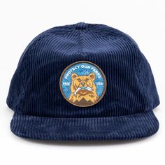 Take your look to the next level with our Protect Our Parks Bear Corduroy Cap. Crafted from premium 8 wale corduroy with an adjustable plastic clipback, this vintage inspired hat is made for durability and comfort, with recycled materials and an athletic soft sweatband. Add some vintage style to your wardrobe now! 8 wale corduroy Fabric: 100% Cotton Shape/ Profile: Lower Profile Closure: Clipback for maximum comfort Bill Shape: Flat Bill Bill made from recycled materials Coolmax athletic sweatba Everyday Corduroy Snapback Baseball Cap, Casual Corduroy Snapback Baseball Cap, Casual Corduroy Snapback Hat For Streetwear, Adjustable Corduroy Baseball Cap, Corduroy Trucker Hat With Curved Brim For Streetwear, Retro Corduroy Snapback Baseball Cap, Corduroy Snapback Hat For Streetwear, Casual Adjustable Corduroy Baseball Cap, Flat Bill Corduroy Trucker Hat For Streetwear