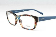 Prada blue havana marble Rectangle Womens Glasses, Glasses Frames Trendy, Tori Burch, Eyewear Brands, Prada Eyeglasses, Women's Glasses, Stylish Eyeglasses, Four Eyes, Cool Glasses