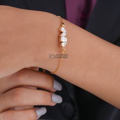 Multi Shape Diamond Bracelet, Four Stone Bracelet in 14K Yellow Gold, Emerald Pear and Marquise Shape Bracelet with Lab Grown Diamond  *Stone: Lab Grown Diamond *Metal:  14k Solid Gold *Net Gold - 4.03 *       No. Of Diamond - 4 *Carat - 1.91 *Diamond color: White *       Bracelet Length - 6.5 Inches *      Silver weight: 3.688          *      Diamond Weight: 1.91          *Handmade item Metal Finishing Available: 14k Solid Yellow Gold, 14k Sold Rose Gold and 14K Solid White Gold    *Gift wrappi Hand Set 14k Gold Tennis Bracelet For Gift, White Diamond Bracelet With Gemstone For Gift, 14k Gold Bracelets With Prong Setting For Wedding, Gold Plated Diamond Bracelet For Wedding, Fine Jewelry Gold Plated Diamond Bracelet For Wedding, Fine Jewelry Bracelets With Prong Setting As Gift, Yellow Gold Tennis Bracelet With Gemstones For Wedding, Yellow Gold Gemstone Tennis Bracelet For Wedding, Gold Bracelet With Prong Setting For Gift