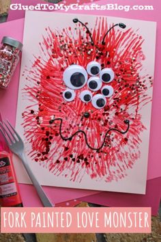 an art project for kids to do with their hands and feet, including eyeballs