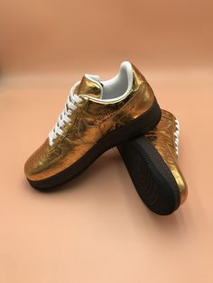 Nike Air Force 1 x Louis Vuitton Gold For Men Lv Print, Nike Swoosh Logo, Lv Shoes, Bag Guide, Swoosh Logo, White Nike, Nike Swoosh, Louis Vuitton Shoes, Virgil Abloh