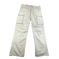 These Levi's White Cargo Pants Offer Ample Storage With Multiple Pockets And Secure Button Closures For A Professional Yet Functional Look. Multiple Pockets Button Closures Durable Fabric Straight-Leg Fit Versatile Design Has A Mark Near The Crotch. It Looks Like It Will Wash Out, But Didn't Want To Remove The Tags To Wash. Size: Mens 36 Condition: Pre-Owned Like New Has A Mark That Looks Like It Will Launder Out. See Pictures. See Pictures For Additional Details, Flaws, And Measurements (Can Be Levi's Full-length Bottoms With Pockets, Levi's Full Length Bottoms With Pockets, White Bottoms With Pockets For Outdoor, White Outdoor Bottoms With Pockets, Outdoor White Bottoms With Pockets, Levi's Straight Leg Pants With Pockets, Levi's Cotton Cargo Pants With Cargo Pockets, White Full Length Cargo Pants With Multiple Pockets, White Cotton Bottoms For Outdoor