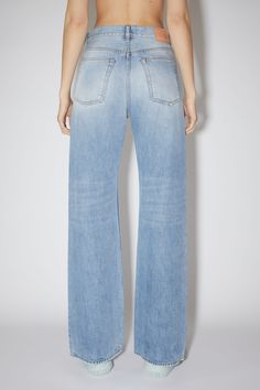 2021 jeans are cut to a loose fit with mid-waist, wide leg and long length. Made from rigid denim in light blue wash. Men's Shoes Accessories, Loose Fit Jeans, Jeans Bag, Cotton Style, Long Length, Fit Jeans, Jeans Fit, Bell Bottom Jeans, Mens Jeans