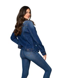 This denim jacket is new for fall and will be a hit with all you friends. It features a distressed look, long sleeves, and pockets. Dark Denim Jacket, Pashmina Shawl, Dark Denim, Wholesale Fashion, Shawls And Wraps, Denim Jacket, Bag Accessories, Long Sleeves, Plus Size