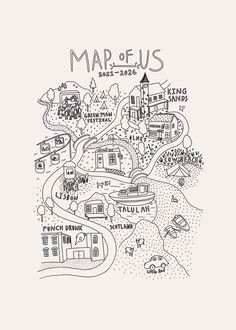 a map drawn in black and white with the words mar deus written on it