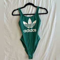 Adidas One Piece Swim Suit. Never Worn (Bought And Was Too Small) Casual Adidas Swimwear For Sports, Casual Adidas Sports Swimwear, Casual Adidas Swimwear, Adidas Casual Swimwear For Summer, Casual Adidas Swimwear For Summer, Adidas Casual Summer Swimwear, Adidas Swimsuit, Swimsuit Green, Green Swimsuit