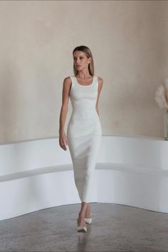 Bianca Dress ivory by Marlina Boutique Bianca Dress, Wardrobe Fashion, Back Chain, Made In Ukraine, Fall Winter Dresses, Golden Chain, White Hot, Knitwear Dress, Elevate Your Style