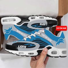 Detroit Lions NFL Premium Air Max Plus Sport Sneakers For Fan Gifts Synthetic Sneakers For Training And Sports Season, Synthetic Sneakers For Sports Training Season, Synthetic Sneakers For Sports Training, Breathable Low-top Sneakers For Sports Events, Synthetic Sneakers For Training, Custom Low-top Sneakers With Air Max Cushioning For Sports, Sporty Custom Sneakers Breathable For Sports Season, Sporty Custom Breathable Sneakers For Sports Season, Sporty Breathable Custom Sneakers For Sports Season