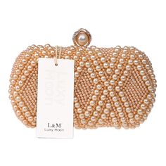 Full Beaded Artificial Pearls Evening Clutches – Luxy Moon