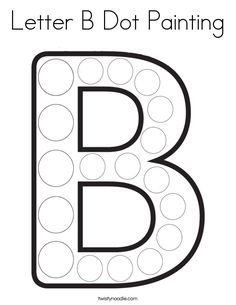 the letter b dot painting worksheet