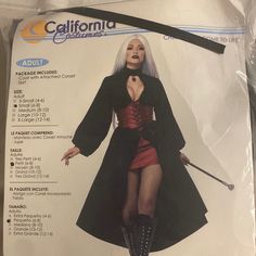 Vampire Costume, Coat With Corset Attached Key Hole, Charm & Lace Up Detailing 100% Polyester - Nwt. Brand New. I Ordered A Small, But It’s Basically A Size Medium (6-8). Lacing Is Functional, Everything Intact. Vampire Costume Plus Size, California Costumes, Vampire Costume, Winter Boho, Halloween 2024, Boho Look, Key Hole, Costume Ideas, Halloween Costume