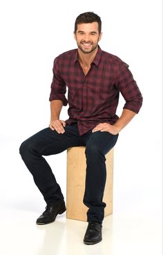 Josh Swickard, Red Shirt Outfits, Patterned Button Up Shirts, Professional Man, Handsome Male Models, Hollywood Men, Men Fashion Casual Shirts, Rugged Men, Plaid Shirt Men