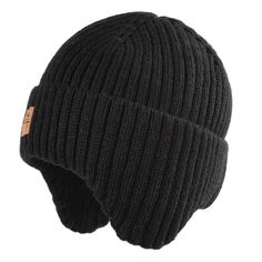 PRICES MAY VARY. Double-layer fabric: Outer: 100% Acrylic, Lining: superfine fleece lining; The outer material of the toddler winter hat is soft and thick, the fleece inside is very soft, and the baby hats use healthy and eco-friendly materials, gently care for baby's head without causing skin discomfort; Two sizes are available:Baby Beanies are suitable for toddler from 3-24 months and 2-6 Years; Size S: hat height 21.5cm/8.5"; Size L: hat height 22.5cm/8.8";Winter beanie has high elasticity, f Black Beanie With Fleece Lining, Adjustable Winter Sports Hats With Fleece Lining, Adjustable Hats With Fleece Lining For Winter Sports, Adjustable Fleece-lined Hats For Winter Sports, Black Beanie With Fleece Lining For Cold Weather, Adjustable Warm Solid Color Bonnet, Adjustable Warm Bonnet, Casual Black Beanie With Fleece Lining, Adjustable Cotton Beanie For Winter