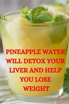 Resep Smoothie, Pineapple Water, Detox Water Recipes, Detox Drinks Recipes, Diet Drinks, Healthy Drinks Recipes, Healthy Detox, Healthy Smoothie