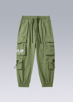 Streetwear Sweatpants With Patch Pockets, Techwear Trousers With Patch Pockets, Green Techwear Bottoms For Streetwear, Techwear Bottoms With Patch Pockets For Streetwear, Techwear Streetwear Pants With Patch Pockets, Green Streetwear Pants With Patch Pockets, Green Techwear Pants With Cargo Pockets, Green Techwear Bottoms With Multiple Pockets, Cotton Techwear Joggers With Multiple Pockets