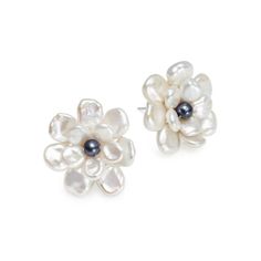 Braybrook & Britten  Mystique Keshi Pearl Flower Earrings. Flower style earrings made from Keshi Pearls and a small peacock blue pearl in the middle. If you are looking for something a little bit different for the special day, then these might just help add the finishing touches to your outfit. Sterling Silver fittings. 2.5cm. Pearl Flower Earrings, Keshi Pearl Necklace, Lapis Earrings, Key Jewelry, Flower Style, Earrings Flower, Blue Pearl, Pearl Flower