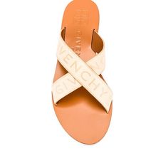 Women’s Givenchy Desert Leather Criss Cross Slide Sandal, New In Box With Dust Bag, Never Worn. Size 40.5 Eu, 10 Us. Authentic Leather Sandals With Logo Strap For Spring, Spring Leather Sandals With Logo Strap, Designer Brown Calf Leather Sandals, Luxury Beige Calf Leather Sandals, Designer Beige Calf Leather Sandals, Designer Beige Sandals With Single Toe Strap, Designer Beige Sandals With Leather Sole, Givenchy Sandals, Givenchy Shoes