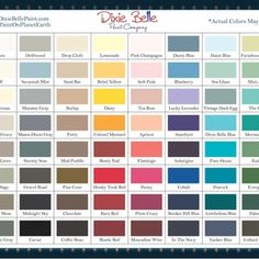 the color chart for dixie ree