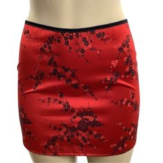 Red And Black Floral Mini Skirt New Without Tags Runs Small Extra Large Measurements Waist Laying Flat 151/2 Inches 14 Inches Length A116 Red Fitted Skort For Spring, Fitted Red Skort For Spring, Red Stretch Mini Skirt For Spring, Fitted Red Mini Skirt For Spring, Red Skort For Spring Night Out, Red Skort For Night Out In Spring, Lululemon Tennis Skirt, Changmin The Boyz, Ruffled Mini Skirt