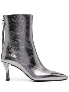 gunmetal grey calf leather grained texture ankle-length rear zip fastening pointed toe branded leather insole mid heel leather and rubber sole Iconic Bags, Gunmetal Grey, Boot Pumps, Boots Fall, Flat Boots, Ballet Flat Shoes, Pump Sandals, Mid Heel, Lady Dior