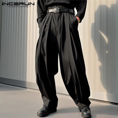 SPECIFICATIONSBrand Name: INCERUNApplicable Season: Four SeasonsOrigin: Mainland ChinaCN: GuangdongMaterial: POLYESTERApplicable Scene: CASUALPant Style: STRAIGHTStyle: CasualCraft of Weaving: TATModel Number: Men Solid Color Casual PantsThickness: midweightWaist Type: MIDDecoration: noneGender: MENItem Type: full lengthPlace Of Origin: China (mainland)Closure Type: Elastic WaistFabric Type: BroadclothLength: Ankle-Length PantsFront Style: FlatFit Type: LOOSEColor: BlackSize: S,M,L,XL,2XL,3XL,4XL,5XL,Plus Size Trousers Men, Streetwear Casual, Straight Trousers, Men's Pants, 2024 Fashion, Mens Trousers, Long Pants, Straight Leg, Trousers