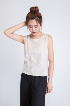 "It's called EveryWear because you can wear this linen tank top... well, everywhere. And we mean everywhere. At the office, happy hour, first dates, second dates, picnics, parties, BBQs, running errands, running 5Ks. You get the idea. DETAILS * 50% linen , 50% cotton blend * Scoop neckline * No zipper * Loose fit * Summer Tank top * Wash by hand or machine with cold water, Ironing after dry * Size Guide https://www.etsy.com/listing/722950722 * SIZE CHART https://www.etsy.com/listing/736810337 * Beige Ramie Summer Top, Beige Ramie Top For Summer, Summer Beige Ramie Tops, Beige Linen Sleeveless Tank Top, Beige Sleeveless Linen Top, Beige Linen Sleeveless Blouse, Casual Flax Linen Tank Top, Everyday Linen Tank Top, Casual Flax Tops For Summer