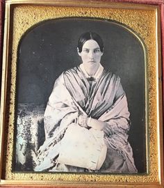 This is a daguerreotype of a pretty young woman with freckles. She is wearing a shawl over her wonderful dress. She is also wearing a large thinks brooch. The woman is holding a gorgeous white bonnet. | eBay! Wearing A Shawl, Woman With Freckles, White Bonnet, Women With Freckles, Bonnet Hat, Philadelphia Pa, Young Woman, Pretty Woman