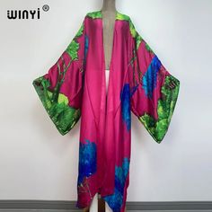 Kimono Kaftan Boho Soft Cardigan  Batwing Sleeve  Brand Name : winyi    Material : Rayon    Pattern Type : Print    Style : Young Style    Young Style : Bohemian    Age : 25-34    Fit : Fits larger than usual. Please check this store's sizing info Pink Printed Long Sleeve Kimono, Long Sleeve Pink Printed Kimono, Multicolor Free Size Long Sleeve Kimono, Multicolor Summer Cardigan With Kimono Sleeves, Free Size Long Sleeve Spring Kimono, Multicolor Open Front Free Size Kimono, Pink Free Size Kimono With Kimono Sleeves, Free Size Pink Kimono With Kimono Sleeves, Pink Free-size Kimono With Kimono Sleeves