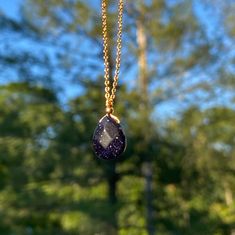 Pretty Products, Space Necklace, Stony Brook, Blue Sandstone, Cute Engagement Rings, Tigers Eye Necklace, Teardrop Necklace, Teardrop Pendant, Eye Necklace