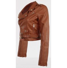 Women Brown Leather Cropped Biker Jacket, Cropped Belted Fashion Jacket Cropped Biker Jacket, Leather Jacket Women, Mixing Fabrics, Jacket Women, Biker Jacket, Jacket Style, Red Leather Jacket, Google Photos, Women Fashion