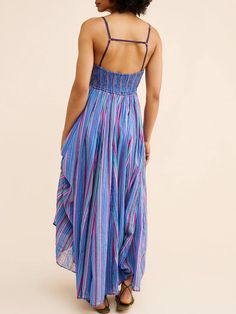 TAVIMART - V-Neck Casual Backless Fashion Party Dress, Women Summer Lace-Up Sleeveless Maxi Dress, Printing Loose Ladies Dress Streetwear Blue Fitted Sleeveless Bohemian Dress, Fitted Blue Bohemian Sleeveless Dress, Purple Sleeveless Maxi Dress For Beach Season, Sleeveless Purple Maxi Dress For Beach Season, Blue Lined Maxi Dress For Beach, Blue Backless Maxi Dress For Summer, Blue Lined Maxi Dress For The Beach, Purple Maxi Dress With Spaghetti Straps For Beach, Blue Sleeveless Maxi Dress For Beach Party