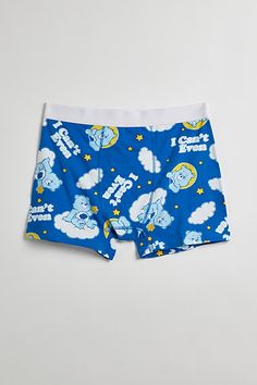 Care Bears I Can't Even boxer briefs. Care Bear stare at these soft knit boxer briefs with an allover Care Bears print. Soft touch and comfy elastic waistband. Features Care Bears I Can't Even boxer briefs Soft knit boxer briefs Allover Care Bears print Content + Care 100% Cotton Machine wash Imported | Care Bears I Can't Even Boxer Brief in Dark Blue, Men's at Urban Outfitters Multi-pack Short Boxer Briefs For Loungewear, Casual Cotton Boxer Briefs With Graphic Print, Stretch Letter Print Boxer Briefs For Loungewear, Blue Boxer Briefs For Loungewear, Blue Boxer Briefs With Elastic Waistband For Loungewear, Multi-pack Boxer Briefs For Loungewear, Multi-pack Short Boxer Briefs, Stretch Blue Boxer Briefs With Elastic Waistband, Blue Stretch Boxer Briefs With Elastic Waistband