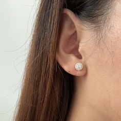 These diamond clip-on studs boast a classic design with classic shapes and cuts to impart timeless elegance. Crafted with zirconia, they make for a magnificent addition. 18k gold-plated with CZ stones SIZE & WEIGHT 7mm long approx. 0.5g per earring approx. No piercings required Sold as a pair Features our signature resin clip for a snug but comfortable fit on your lobe Cz Stone, Clip On Earrings, Round Diamonds, Classic Design, Timeless Elegance, Gold Earrings, Piercings, 18k Gold, Gold Plate