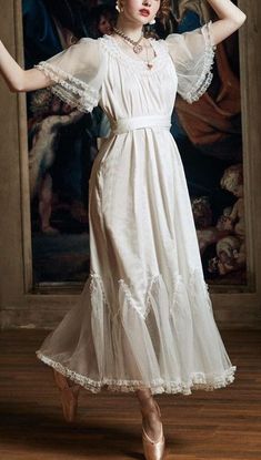 Bride Nightgown, Edwardian Nightgown, Mood Broad, Victorian Dress Gown, Vintage Cotton Dress, Vintage Loungewear, Victorian Nightgown, The Nightingale, Bridal Nightgown