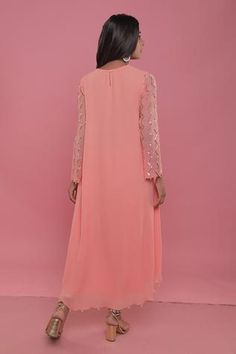 Shop for Seams Pret And Couture Pink Georgette Fiona Embroidered Tunic And Dhoti Pant Set for Women Online at Aza Fashions Pink Georgette Maxi Length Palazzo Set, Embellished Pink Georgette Salwar Kameez, Pink Maxi Length Kurta With Sheer Dupatta, Pink Tunic Kurta For Festive Occasions, Pink Maxi-length Kurta With Sheer Dupatta, Pink Tunic Dress For Eid, Embellished Pink Georgette Kurta, Pink Embellished Georgette Kurta, Pink Anarkali Style Long Sleeve Kaftan