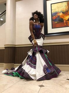 Kente Print, African Prom Dresses, African Inspired Clothing, African Wedding Dress, Ankara Dresses, African Ankara, African Traditional Dresses, African Inspired Fashion, Ankara Dress