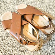 Brand New Leather Sandals From Patina/Portland Leather. Absolutely Gorgeous, Just Don't Fit Me. Beautiful Medium Warm Brown. Leather Open Toe Wedge Sandals, Leather Open Toe Wedge Sandals For Everyday, Leather Sandals For Everyday Wear, Medium Width, Everyday Leather Closed Toe Wedge Sandals, Leather Slingback Sandals With Round Toe For Everyday, Leather Closed Toe Wedge Sandals With Adjustable Strap, Leather Sandals With Open Heel For Everyday, Everyday Closed Toe Leather Sandals, Warm Brown