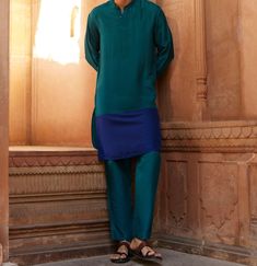 "Hey guys! Searching for a stylish and comfortable outfit? Check out our Silk Block Long Men Kurta! It's the perfect blend of stylishness and comfort. Get ready to turn heads with this trendy kurta! ⦿Size: ⦿Size Guide | Calculate Size  ✪XSSMLXL2XL ✪LENGTH KURTA 42\" Silk Blend Long kurta with color paneling. It is regular fit with full sleeve. The product has 2 pockets. The product does not have lining. Dry clean only. ✪ Checkout other Products -https://classicsaree.etsy.com/in-en/listing/1634155976/bright-chinoon-printed-lehenga-floral ◙ Note: If you have any questions or concerns, feel free to contact us over Etsy Connect ( Message ) ⚫ Follow Us for Exclusive Updates and Share Your Feedback by Rating Our Etsy Shop :- classicsaree.etsy.com Why Choose Us ? ✅ Quality Assurance ✅ Exquisite C Elegant Green Semi-formal Kurta, Green Semi-formal Festive Kurta, Traditional Green Semi-formal Sets, Green Traditional Kurta For Semi-formal Occasions, Blue Traditional Wear For Semi-formal Eid, Blue Semi-formal Traditional Wear For Eid, Blue Semi-formal Traditional Wear For Diwali, Formal Blue Silk Kurta, Blue Semi-formal Traditional Wear With Long Sleeves