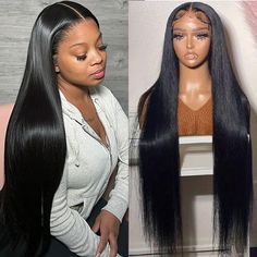 PRICES MAY VARY. 13x6 Lace Front Wigs Human Hair Material: Straight Frontal Wigs Human Hair 13x6, 100% Unprocessed Brazilian Virgin Human Hair 180 Density, Full and Thick, Cut from Healthy Young Female Head Directly, Health and Comfort,Smooth and Bouncy, With Natural Luster and Color. HD Straight 13x6 Full Frontal Wig Human Hair Quality: Pre Plucked Bleached Knots Lace Front wigs, True to Length, Shedding Free, Tangles Free, No Smell, Soft, Can Be Dyed&Bleached, Straightened and Restyled, Can Be Black Straight Frontal Wig, Straight 40 Inch Wig, 40 Inch Bust Down Wig Straight, Long Straight 19inchs Of Wig, Straight Black Wig, Long Black Straight Wig, Straight Frontal, Full Lace Frontal, Straight Wigs