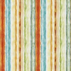 an orange, green and blue striped wallpaper